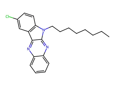 2-Chloro-5-octylindolo[2,3-b]quinoxaline structure