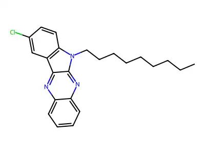 9-Chloro-6-nonylindolo[3,2-b]quinoxaline structure