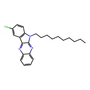 2-Chloro-5-decylindolo[2,3-b]quinoxaline structure