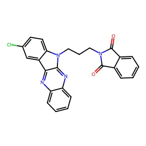 2-[3-(9-Chloro-indolo[2,3-b]quinoxalin-6-yl)-propyl]-isoindole-1,3-dione structure