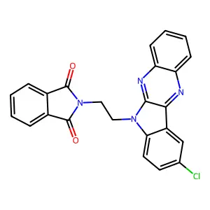 2-[2-(9-Chloroindolo[3,2-b]quinoxalin-6-yl)ethyl]isoindole-1,3-dione structure