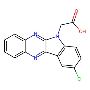 2-(9-chloro-6H-indolo[2,3-b]quinoxalin-6-yl)acetic acid structure