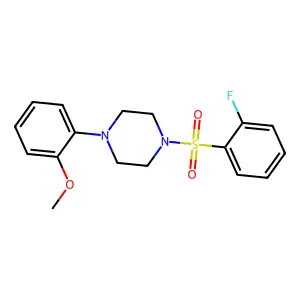 1-((2-Fluorophenyl)sulfonyl)-4-(2-methoxyphenyl)piperazine structure