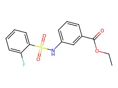 Ethyl 3-[(2-fluorophenyl)sulfonylamino]benzoate structure
