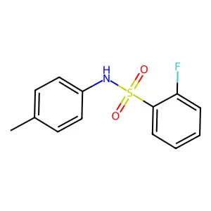2-fluoro-N-(4-methylphenyl)benzene-1-sulfonamide structure