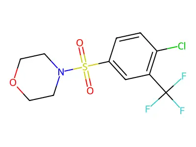 4-[4-Chloro-3-(trifluoromethyl)benzenesulfonyl]morpholine structure