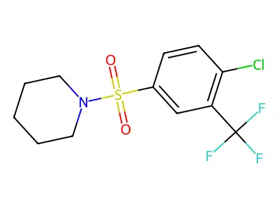 1-((4-Chloro-3-(trifluoromethyl)phenyl)sulfonyl)piperidine structure