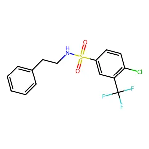 4-chloro-N-phenethyl-3-(trifluoromethyl)benzenesulfonamide structure