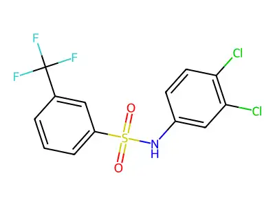 N-(3,4-dichlorophenyl)-3-(trifluoromethyl)benzenesulfonamide structure