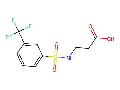 3-[3-(Trifluoromethyl)benzenesulfonamido]propanoic acid structure