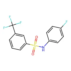 N-(4-fluorophenyl)-3-(trifluoromethyl)benzenesulfonamide structure