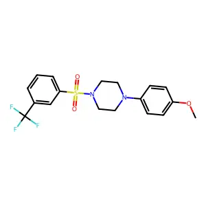 1-(4-Methoxyphenyl)-4-[3-(trifluoromethyl)phenyl]sulfonylpiperazine structure