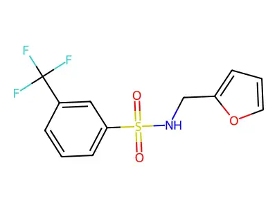 N-(furan-2-ylmethyl)-3-(trifluoromethyl)benzenesulfonamide structure
