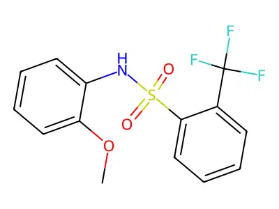 N-(2-methoxyphenyl)-2-(trifluoromethyl)benzenesulfonamide structure