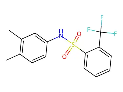 N-(3,4-dimethylphenyl)-2-(trifluoromethyl)benzenesulfonamide structure