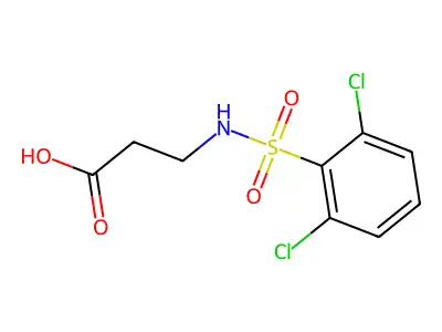 3-{[(2,6-Dichlorophenyl)sulfonyl]amino}propanoic acid structure