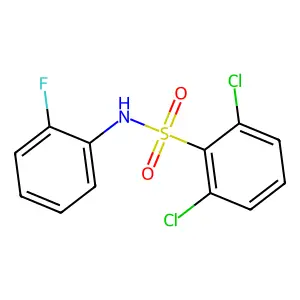 2,6-dichloro-N-(2-fluorophenyl)benzenesulfonamide structure