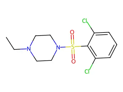 1-((2,6-Dichlorophenyl)sulfonyl)-4-ethylpiperazine structure