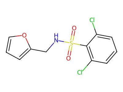 2,6-dichloro-N-(furan-2-ylmethyl)benzenesulfonamide structure