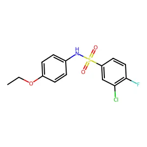 3-chloro-N-(4-ethoxyphenyl)-4-fluorobenzenesulfonamide structure