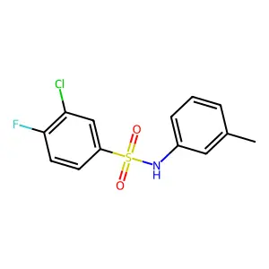 3-chloro-4-fluoro-N-(m-tolyl)benzenesulfonamide structure