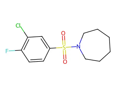 1-((3-Chloro-4-fluorophenyl)sulfonyl)azepane structure