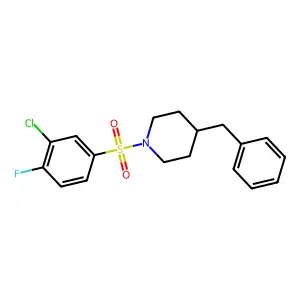 4-Benzyl-1-(3-chloro-4-fluorobenzenesulfonyl)piperidine structure