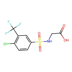 ((4-Chloro-3-(trifluoromethyl)phenyl)sulfonyl)glycine structure