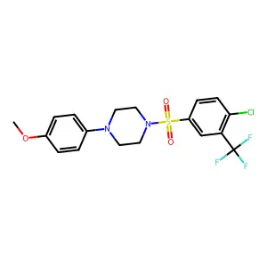 1-{[4-Chloro-3-(trifluoromethyl)phenyl]sulfonyl}-4-(4-methoxyphenyl)piperazine structure