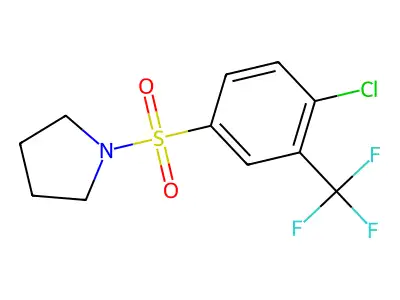 1-[4-Chloro-3-(trifluoromethyl)phenyl]sulfonylpyrrolidine structure