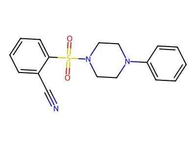 2-(4-Phenylpiperazin-1-yl)sulfonylbenzonitrile structure