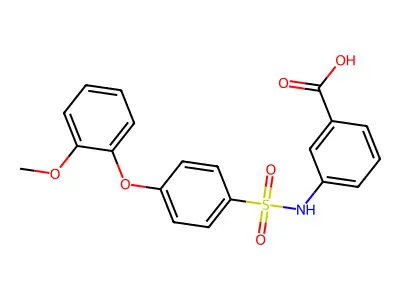 3-[[4-(2-methoxyphenoxy)phenyl]sulfonylamino]benzoic Acid structure