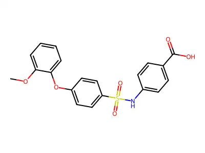 4-((4-(2-Methoxyphenoxy)phenyl)sulfonamido)benzoic acid structure