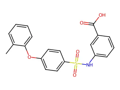 3-[[4-(2-methylphenoxy)phenyl]sulfonylamino]benzoic Acid structure