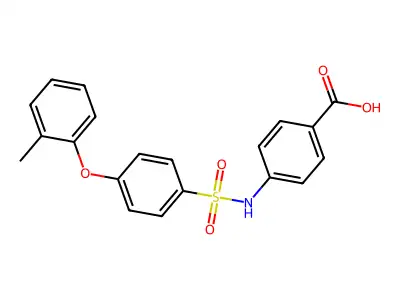 4-[[[4-(2-Methylphenoxy)phenyl]sulfonyl]amino]benzoic acid structure