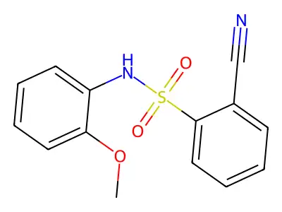 2-氰基-N-(2-甲氧基苯基)苯磺酰胺 structure