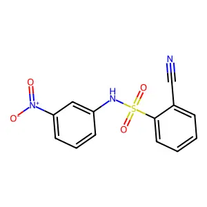 2-cyano-N-(3-nitrophenyl)benzenesulfonamide structure