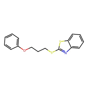 2-(3-Phenoxypropylsulfanyl)-1,3-benzothiazole structure