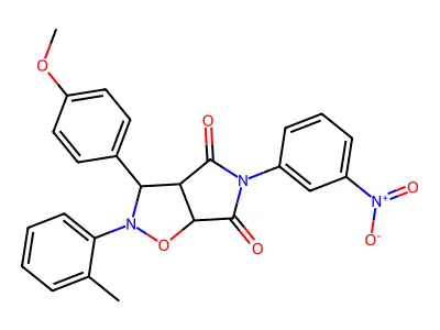 3-(4-methoxyphenyl)-5-(3-nitrophenyl)-2-(o-tolyl)dihydro-2H-pyrrolo[3,4-d]isoxazole-4,6(5H,6aH)-dione structure