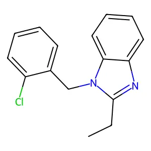 1-[(2-Chlorophenyl)methyl]-2-ethylbenzimidazole structure