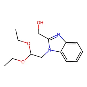 [1-(2,2-diethoxyethyl)-1H-1,3-benzodiazol-2-yl]methanol structure