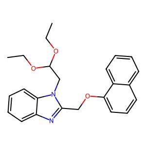 1-(2,2-diethoxyethyl)-2-[(naphthalen-1-yloxy)methyl]-1H-1,3-benzodiazole structure
