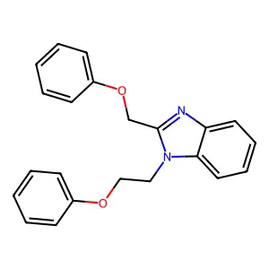 1-(2-phenoxyethyl)-2-(phenoxymethyl)-1H-benzimidazole structure