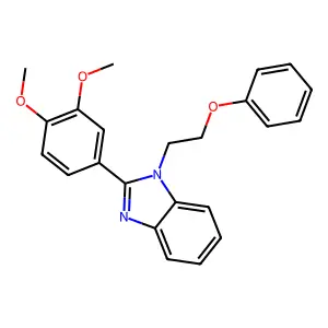2-(3,4-Dimethoxyphenyl)-1-(2-phenoxyethyl)benzimidazole structure