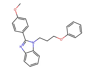 2-(4-methoxyphenyl)-1-(3-phenoxypropyl)-1H-benzo[d]imidazole structure