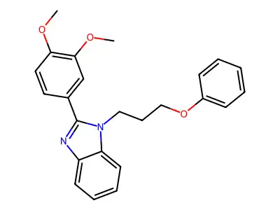 2-(3,4-Dimethoxyphenyl)-1-(3-phenoxypropyl)benzimidazole structure