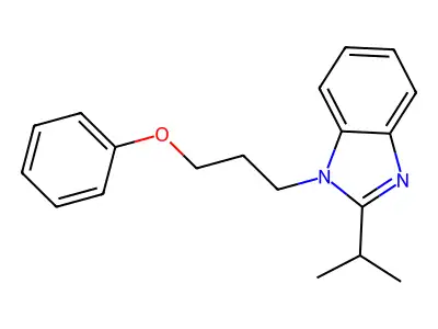 {3-[2-(Methylethyl)benzimidazolyl]propoxy}benzene structure