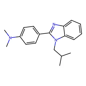 4-(1-isobutyl-1H-benzo[d]imidazol-2-yl)-N,N-dimethylaniline structure