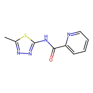 N-(5-methyl-1,3,4-thiadiazol-2-yl)pyridine-2-carboxamide structure