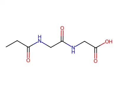 2-[[2-(Propanoylamino)acetyl]amino]acetic acid structure